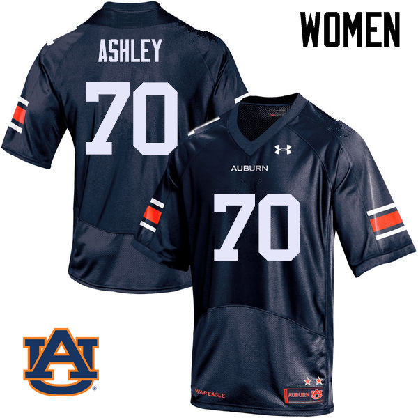 Women Auburn Tigers #70 Calvin Ashley College Football Jerseys Sale-Navy